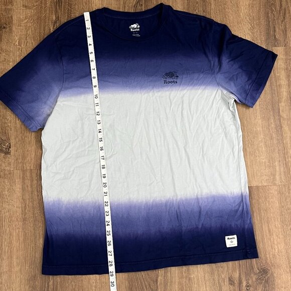 Roots Blue Ombre Dyed T-Shirt Sz XL - Picture 5 of 8